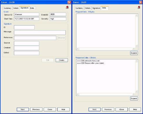 Obr. 10: Ukázka události v KFSensor 6.3 HoneyD Cena 14 dnů trial; 199 599 USD Systém Windows Míra interakce nízká - střední Stránky projektu http://www.keyfocus.net/kfsensor/ Tab.