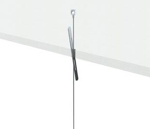 Installation af Rockfon system Eclipse Island under et eksisterende nedhængt loft Det er muligt at