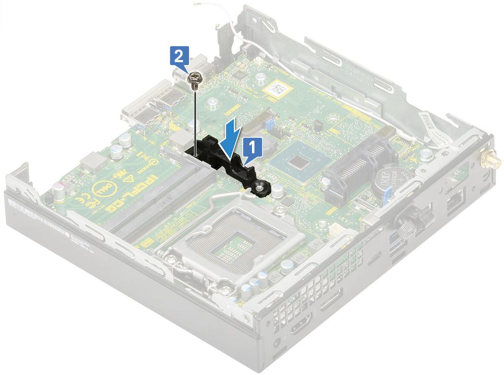 2 Namontujte následující součásti: a Procesor b Chladič c Paměťový modul d Volitelný modul e Disk SSD M.