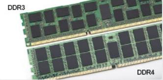 Obrázek 1. Rozdílný zámek Větší tloušťka Tloušťka modulů DDR4 je trochu větší než v případě modulů DDR3, aby bylo možno využít více signálových vrstev. Obrázek 2.