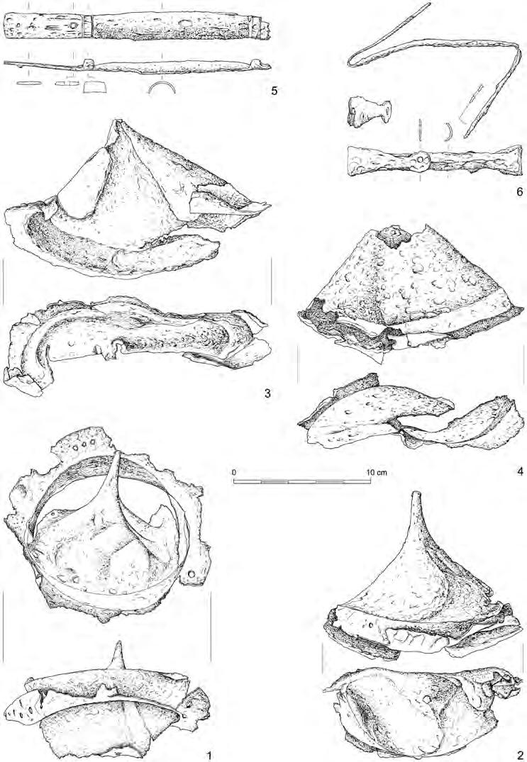 Archeologické rozhledy LXX 2018 561 Obr. 4. Hrádečná, okr. Chomutov. Železné artefakty.