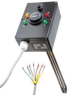 IÁ NÁ Ě Měděná elektrická topná tělesa bez povrchové úpravy, 6/4" M, s termostatickou kovovou hlavicí, 3x230/400V, s delším netopícím koncem eny jsou bez D, obrázky a popisy jsou orientační.