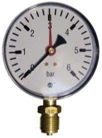 l=100 mm, 1/2", zadní připojení, 0-120, průměr 63 mm 14296 207,- eploměr s jímkou l=150