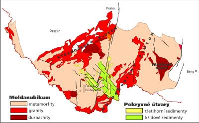 šumavské moldanubikum, 3. české moldanubikum, 4. čáslavské moldanubikum, 5.