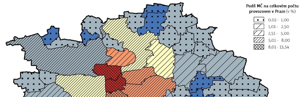 v Běchovicích, areál Průmstavu v Dolních Měcholupech,