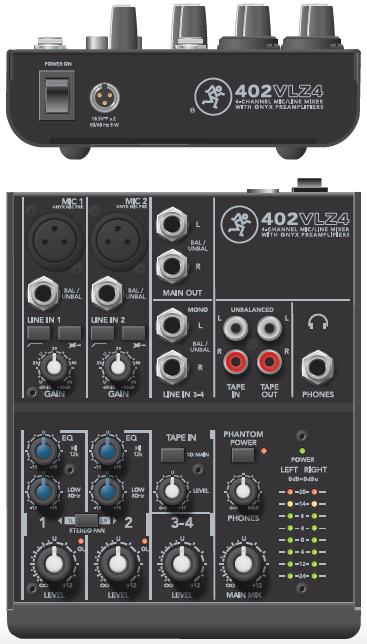 402VLZ4 4kanálový vysoce kompaktní mixážní