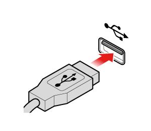 Obrázek 8. Výměna bezdrátové klávesnice 4. Vyjměte z přihrádky v klávesnici nebo v bezdrátové myši přijímač USB a připojte jej k volnému konektoru USB v počítači. 5. Zavřete kryt přihrádky.