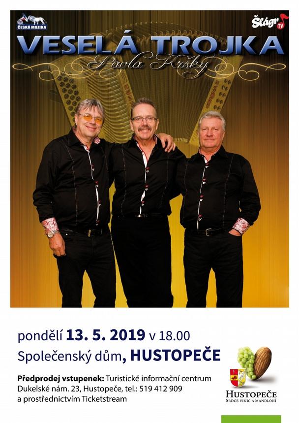 TIC HUSTOPEČE Koncert VESELÁ TROJKA Pondělí 13.