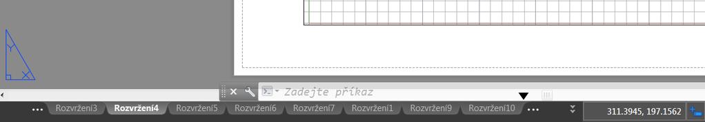 Tato chyba byla nyní opravena je možné určit pod pravým tlačítkem myši, zda se bude řádek Model a Rozvržení