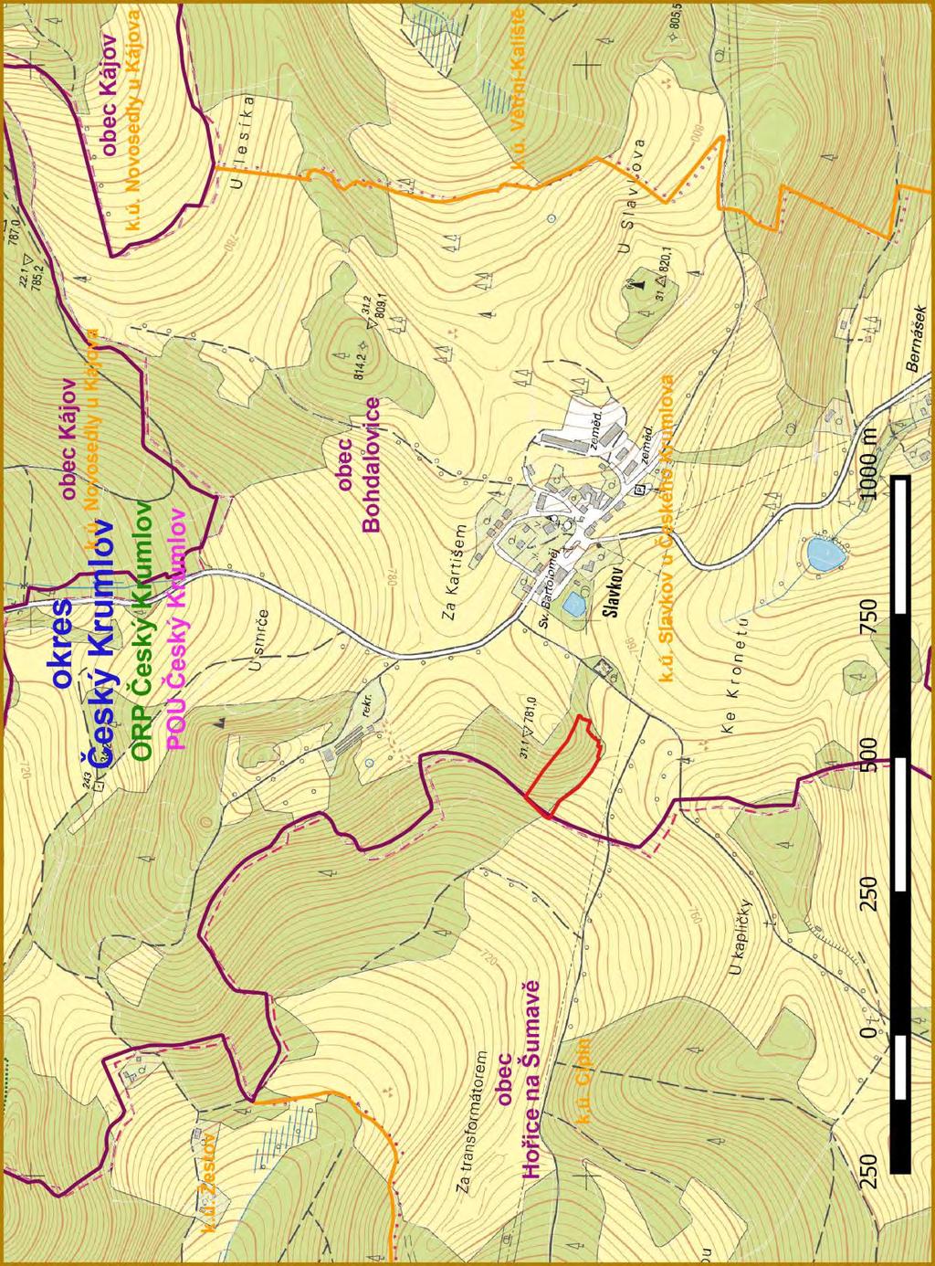 Příloha M1-f: Orientační mapa s vyznačením území Územně