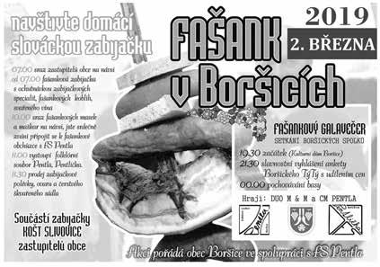 30 BESEDA U CIMBÁLU S CM STRÝCI a jejich hosté SOBOTA 2. BŘEZNA 2019 UKÁZKA TRADIČNÍ RUČNÍ VÝROBY SKLA 8.00-13.00 Sklárna Květná - zavítá FS Míkovjan a CM Litera 8.00-16.