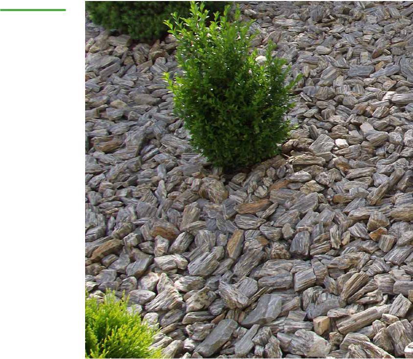 Kamenná kůra Stone bark / Steinrinde Využití Kamenná kůra je vynikající dekorativní prvek pro jakoukoli zahradu, veřejný prostor či městskou zeleň. Hodí se k vytváření záhonů i skalek.