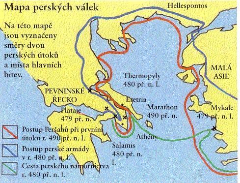 Miltiades, Thémistoklés nebo spartský Leonidas) - spojený postup zajistil společné vítězství, ale ve skutečnosti vyzvedl k největší moci Athény 15 - nejdůležitější bitvy: 490 Marathón srpen 480