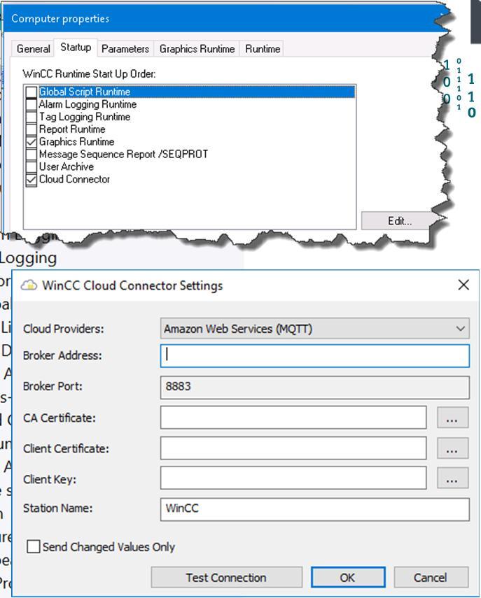 přidat Cloud Connector do Start-Up Listu MQTT