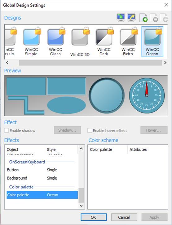 Settings a může být přepínána z