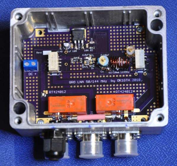 Tabulka součástek LNA BFG540W/X do 750 W Pásmo 50 MHz 144 MHz C1 150 pf Trimmer 2-18 pf ptfe C2