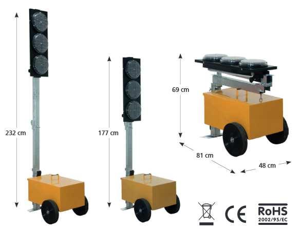 LED mobilní semafor /code: 205000069/ POPIS PRODUKTU LED mobilní semafor