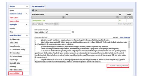 9. krok: Souhrnná soupiska Uživatel pomocí tlačítka Naplnit data z dokladů