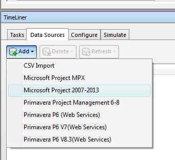 Obr. 02 Import dat do TimeLineru Objeví se okno Field Selector, ve kterém je nutno přiřadit jednotlivé sloupce časového plánu z Microsoft Project do sloupců TimeLineru.