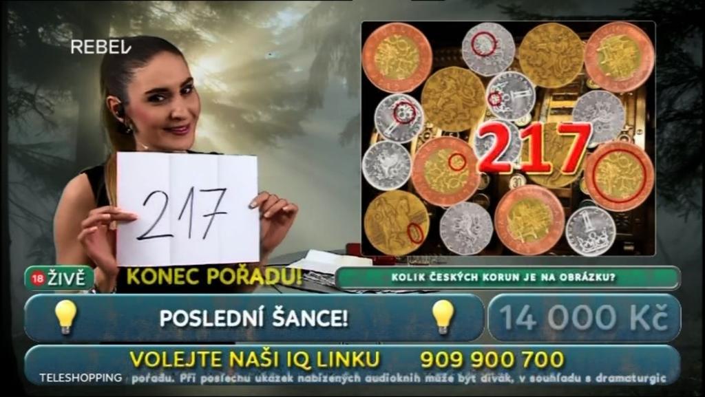 Ačkoliv moderátorka pořadu účastníkům soutěže napovídala, že se musí soustředit na detaily na jednotlivých mincích, nemohli účastníci objektivně chyták spočívající v grafických odchylkách na části
