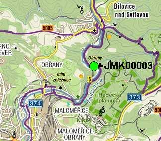 10 2.4 Detailní výsledky JMK00003 Brno (Obřany) Sčítač JMK00003 byl umístěn v blízkosti zříceniny hradu Obřany na stezce pro cyklisty a pěší se sloučeným provozem vedoucí podél řeky Svitavy na sever