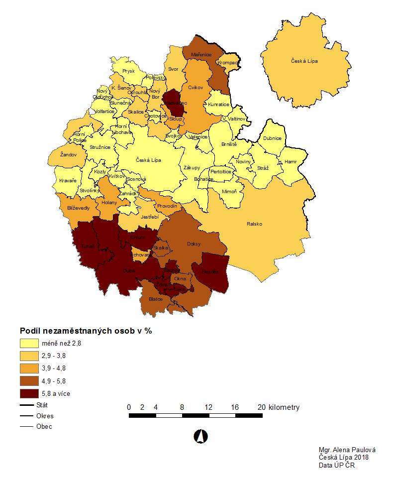 4. Mapa obcí k