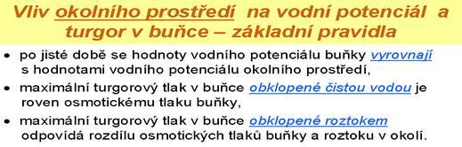 Pokud by však došlo v buněčných strukturách k poklesu tlaku pod hodnotu tlaku vzduchu v okolní atmosféře (což označujeme jako podtlak nebo též napětí), hodnota p pak bude záporná a to způsobí pokles