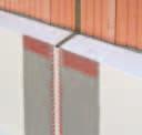 vertikálních dilatačních spár šířky od 5 do 25 mm v ploše fasády nebo v oblasti nároží.