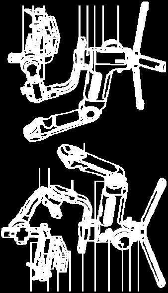 Joystick 10. Stativ 11. Palcový šroub 12. Motor osy válce 13. Západka osy válce 14. Ovládací rukojeť (více na straně 12) 15. Motor osy náklonu 16. Palcový šroub 13 14 15 16 17. Západka osy náklonu 18.