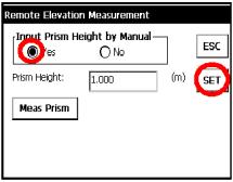 Pokud se výška hranolu nepoužije,bude vzdálená výška začínat od libovolného vztažného bodu, na kterém je vertikální úhel založen. V obou postupech musí být vztažný bod kolmý ke vzdálenému objektu.