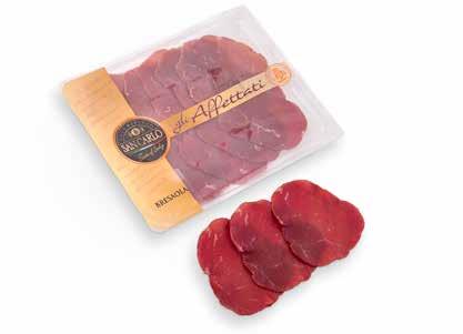 Sušená masa 352 Lomo krájené I 100 g obsah krt. / 14 ks teplota sklad. / 0 až +5 C 2919 Bresaola I 80 g obsah krt.