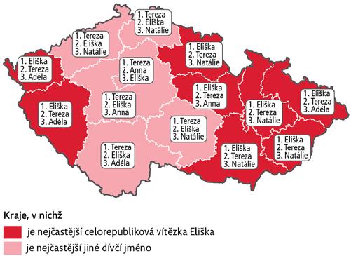 OPAKOVÁNÍ Z 5. ROČNÍKU ❸ Jména dětí narozených v určitém roce jsou uvedena v následujících tabulkách a grafech podle údajů Českého statistického úřadu.