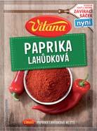 Paprika lahůdková mletá 23 g Kmín celý 28 g 25, 1 kg = 185,- Kč 25, 1 kg =