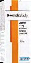 systému a ke snížení vyčerpání a únavy. VITAMÍNY SKUPINY B kapky Thiamin 30 a 60 tablet 14+ Jedna tableta obsahuje 50 mg vitaminu B1.