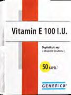 VITAMÍN E Vitamin E 100 I.U. 50 kapslí 200 I.U. 60 kapslí 400 I.U. 60 kapslí Jedna kapsle obsahuje 100, 200 anebo 400 IU vitaminu E.