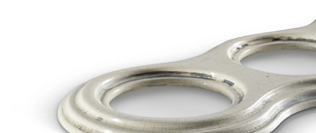116 Aldo Bernardi Correnti & Movimenti Cornice ondulata in ceramica 1 posizione Ceramic wavy frame 1 position 12 97 OND1 Bianco / White OND7 Ingobbio invecchiato