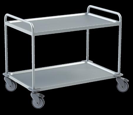 zkl. rozměry vozíku konstrukce: nerez ocel AISI304 2x plato s prolisem 1,2 cm; nosnost: 100 kg antirezonanční výztuha 4x