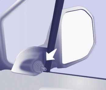 Zpětná zrcátka a okna 82 ZPĚTNÁ ZRCÁTKA Vnější zpětná zrcátka s ručním ovládáním Pohybováním seřizovací páčky ve čtyřech směrech nastavte žádanou polohu.
