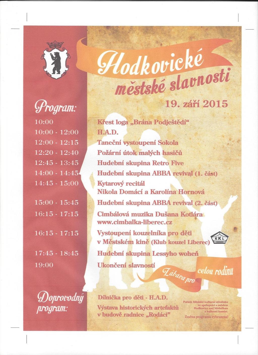 Pozvánka na Hodkovické slavnosti 19.09.