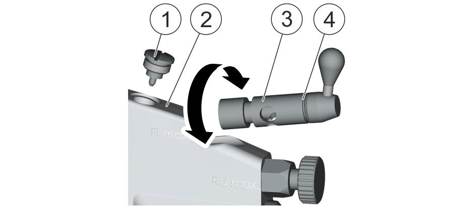 Zaveďte dřík ventilu (7) do pouzdra (6). 9. Vyčistěte uzavírací šroub (9). Používejte pouze čisticí prostředky bez obsahu silikonu. 10. Potřete uzavírací šroub (9) těsnicí hmotou. 11.