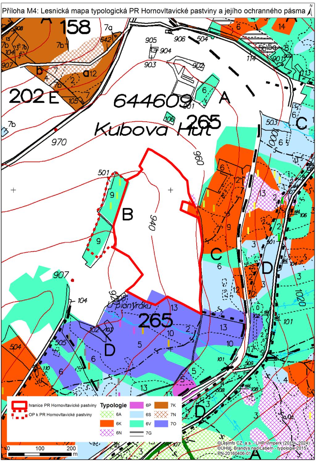 Příloha M4: Lesnická mapa