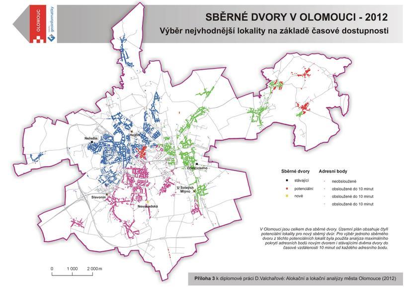 Informačním systémem pro řízení optimálního sběru a svozu odpadů s využitím GIS se ve své diplomové práci zabýval Radek Blecha (2009) z Masarykovy Univerzity v Brně.