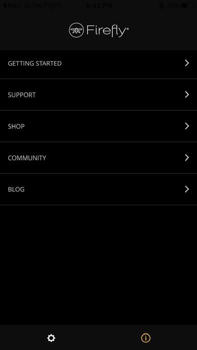 APLIKACE FIREFLY 11 Aplikace Firefly je zdarma a je k dispozici ke stažení na itunes a obchodech s aplikacemi Android nebo na www.thefirefly.