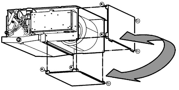 Main/sub changeover. Insert a wedge-head screwdriver into the recess between the upper and lower part of the remote controller and, working from the positions, pry off the upper part.