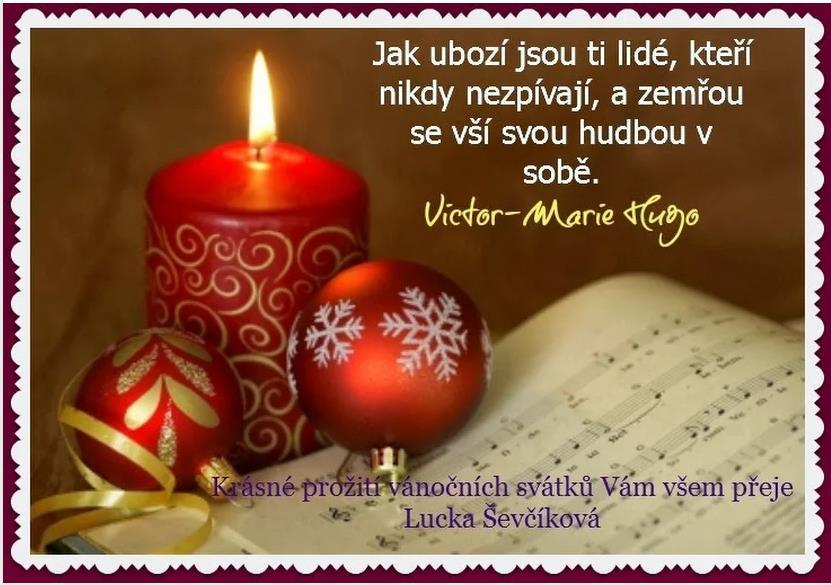 Dopis od Evy ze dne 27.12.2013 Ahoj pěvci, připomínám vám naše povánoční povinnosti, a to nedělní koncert v Horním Maršově v 19 hodin. Odjezd autobusu z Trutnova je v 17,15 hod.
