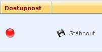 případě, že je formulář dočasně nedostupný, je barva indikátoru červená.