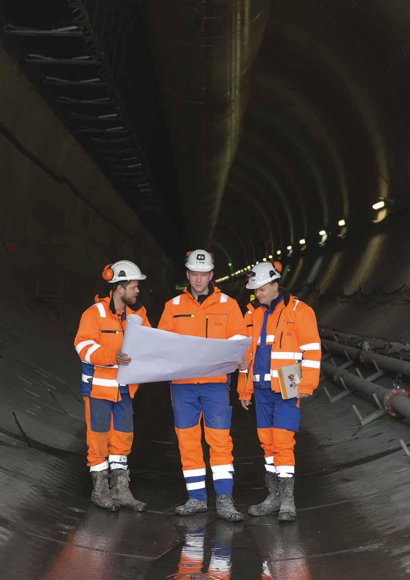 S NÁMI NAJDETE SVĚTLO NA KONCI TUNELU Hlavními prioritami společnosti BASF při stavbě tunelů jsou bezpečnost a efektivita.