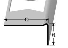 ca. 4 mm, balení 16 ks délka 100 cm 62 57 000 délka 120 cm 62 588 000 Opravné úhelníky z pozinkovaného