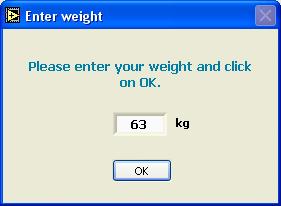 17 2.6.1.1 Kalibrace hmotnosti (weight calibration) Pokud je tlaková deska