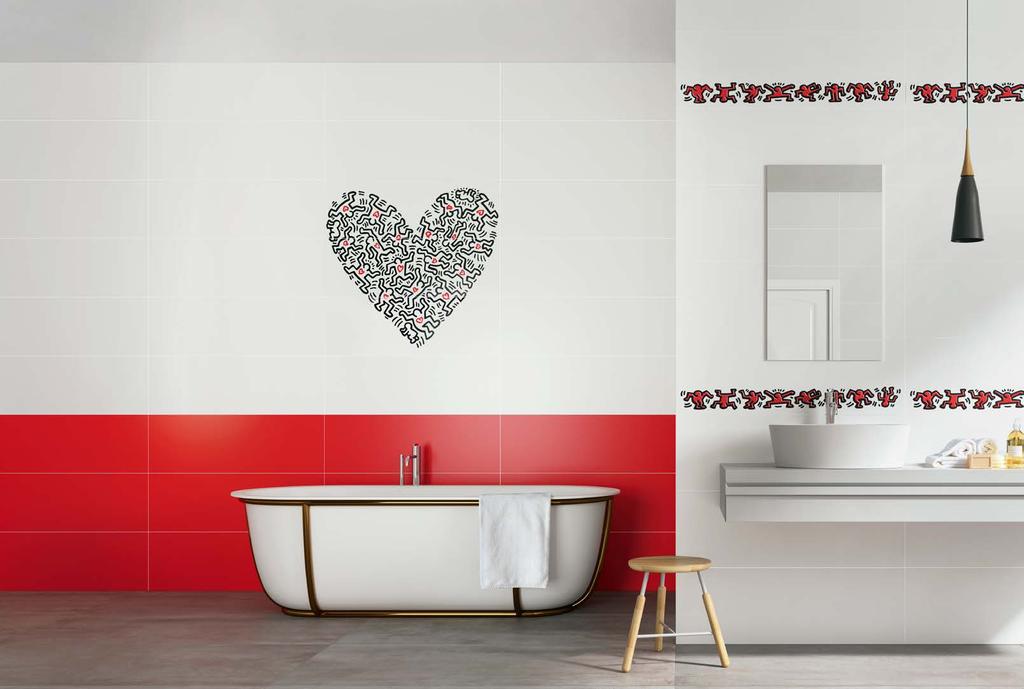 Design by Keith Haring Dekor srdce: Dec